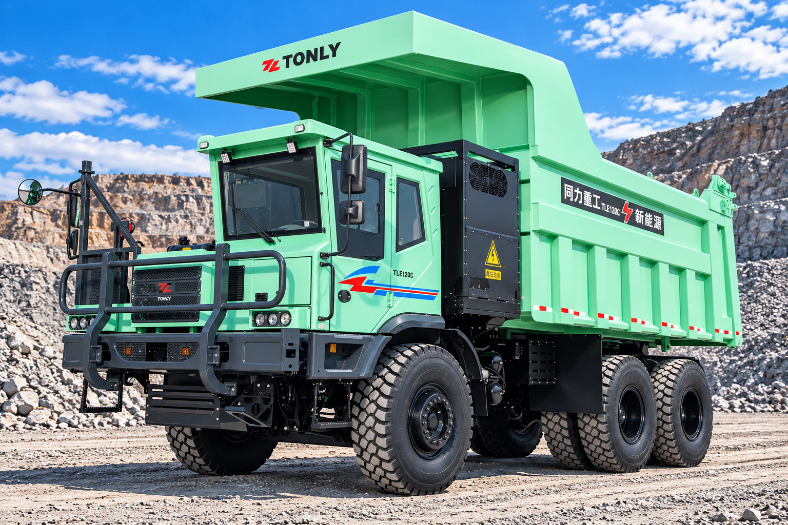 TONLY TLE120 — электрический карьерный самосвал 75 тонн